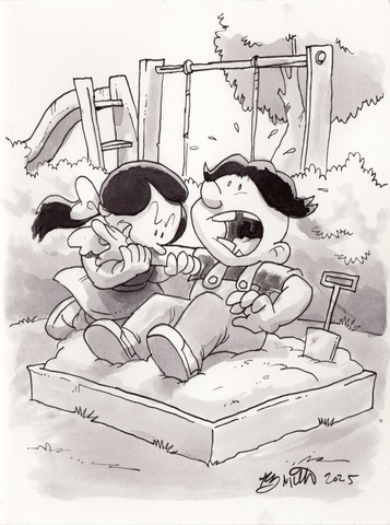 "The Oyl Children" Ink Wash